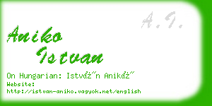 aniko istvan business card